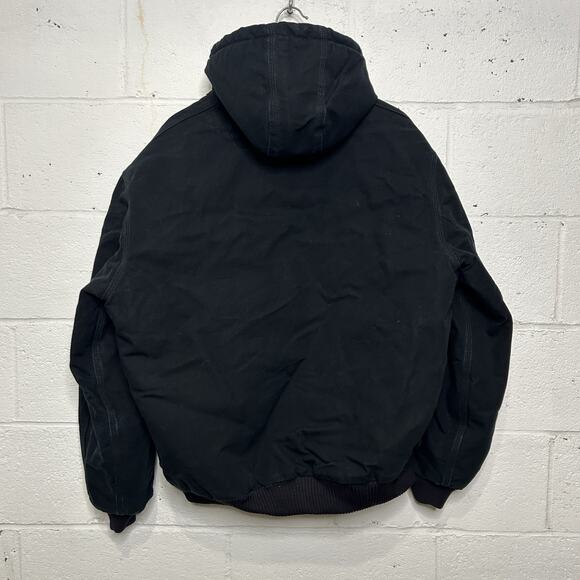 Vintage Carhartt Quilted Hooded Active Jacket “Black” J140 - Picture 2 of 9